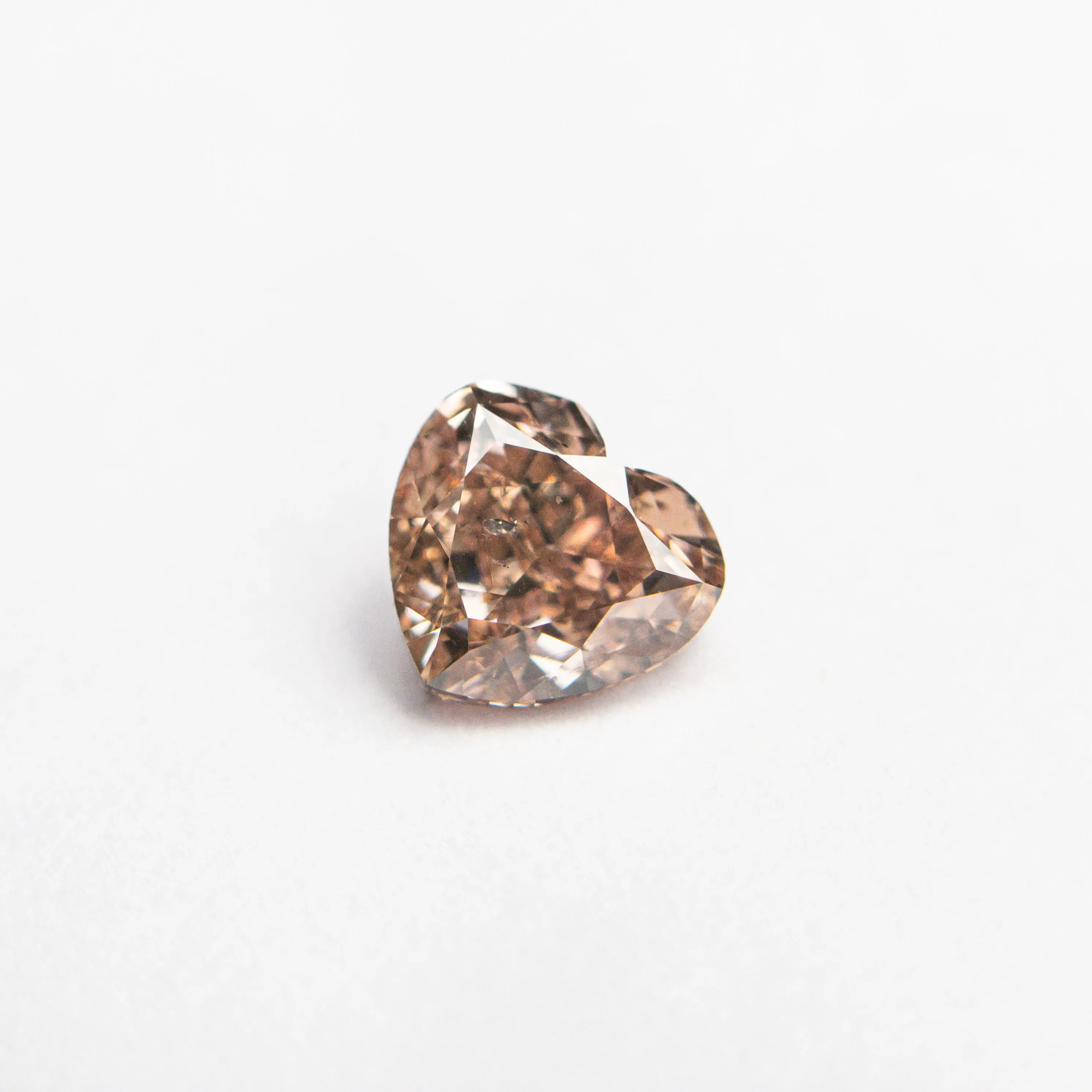 0.53ct 4.73x5.14x2.92mm GIA I1 Fancy Brown-Pink Heart Brilliant  24115-01