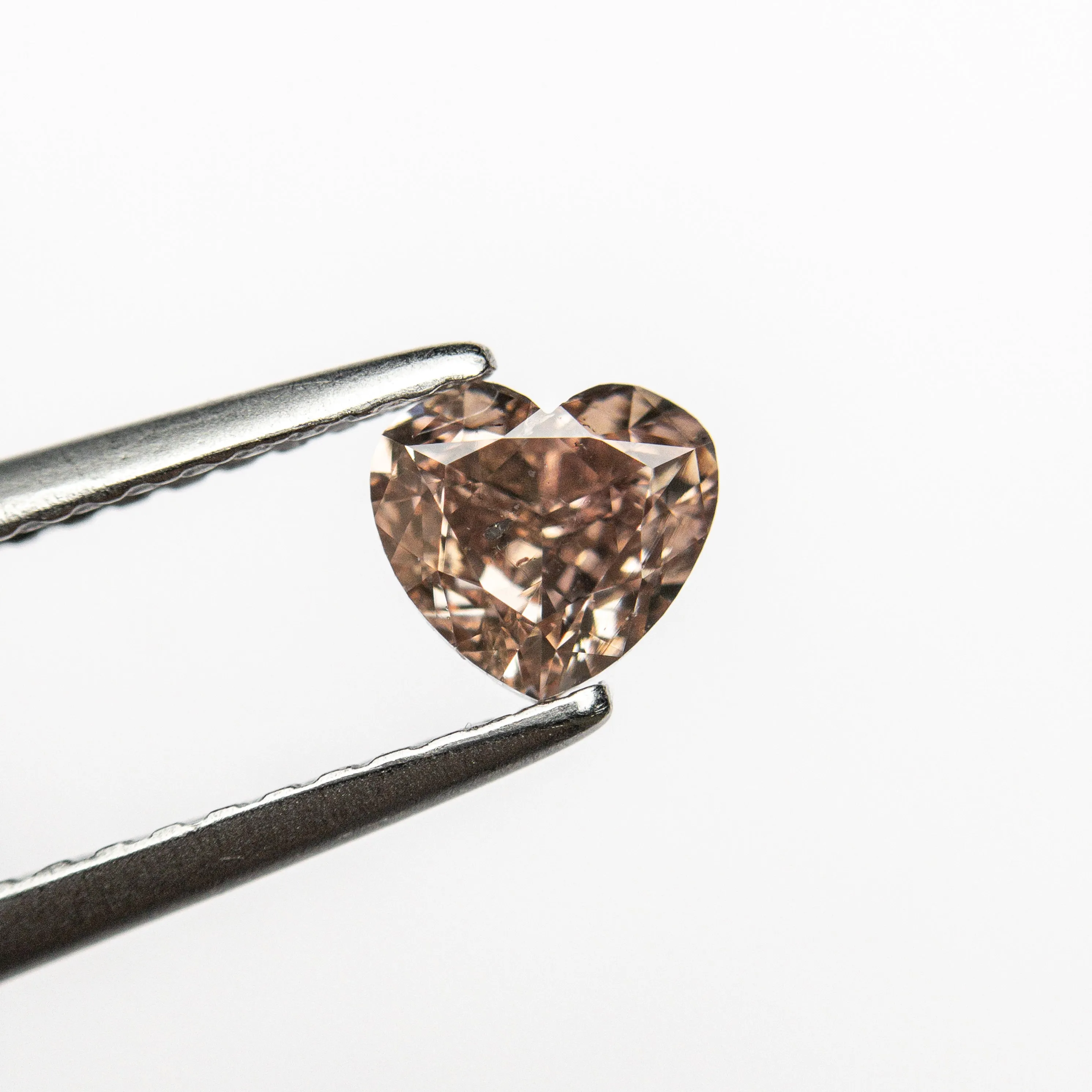 0.53ct 4.73x5.14x2.92mm GIA I1 Fancy Brown-Pink Heart Brilliant  24115-01