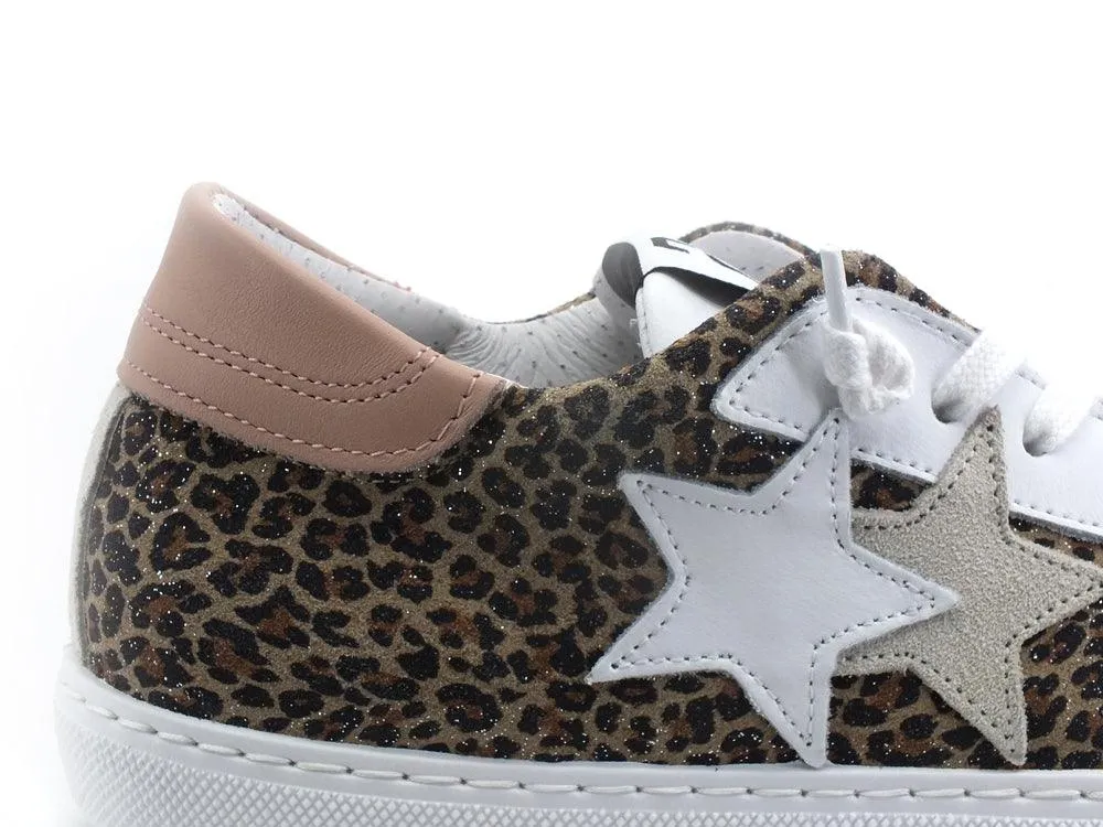 2STAR Sneaker Low Leopard White Pink 2SD3415