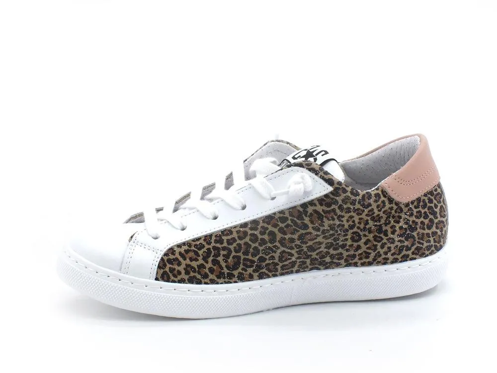 2STAR Sneaker Low Leopard White Pink 2SD3415