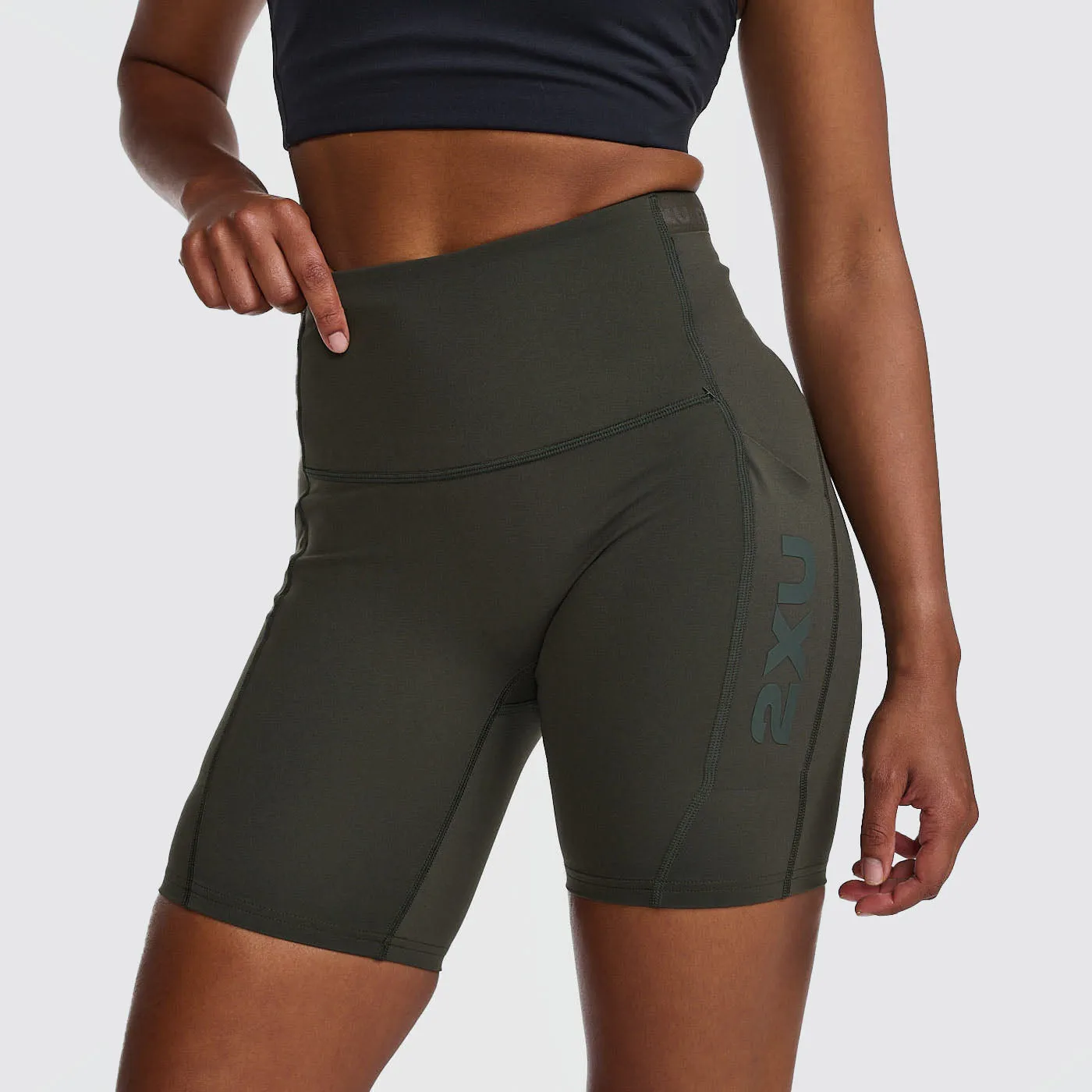 2XU - Form Stash Hi-Rise Bike Shorts - Flint/Flint