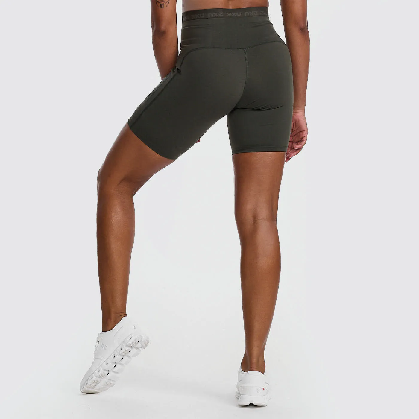 2XU - Form Stash Hi-Rise Bike Shorts - Flint/Flint