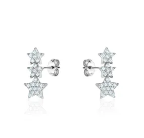 3 Star Diamond Earrings (0.20Ctw)