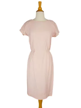 50s Pale Pink Sheath Dress - sm, med