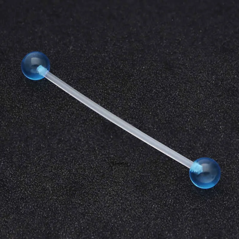 Acrylic Balls Flexible PTFE Industrial Barbell - Light Blue