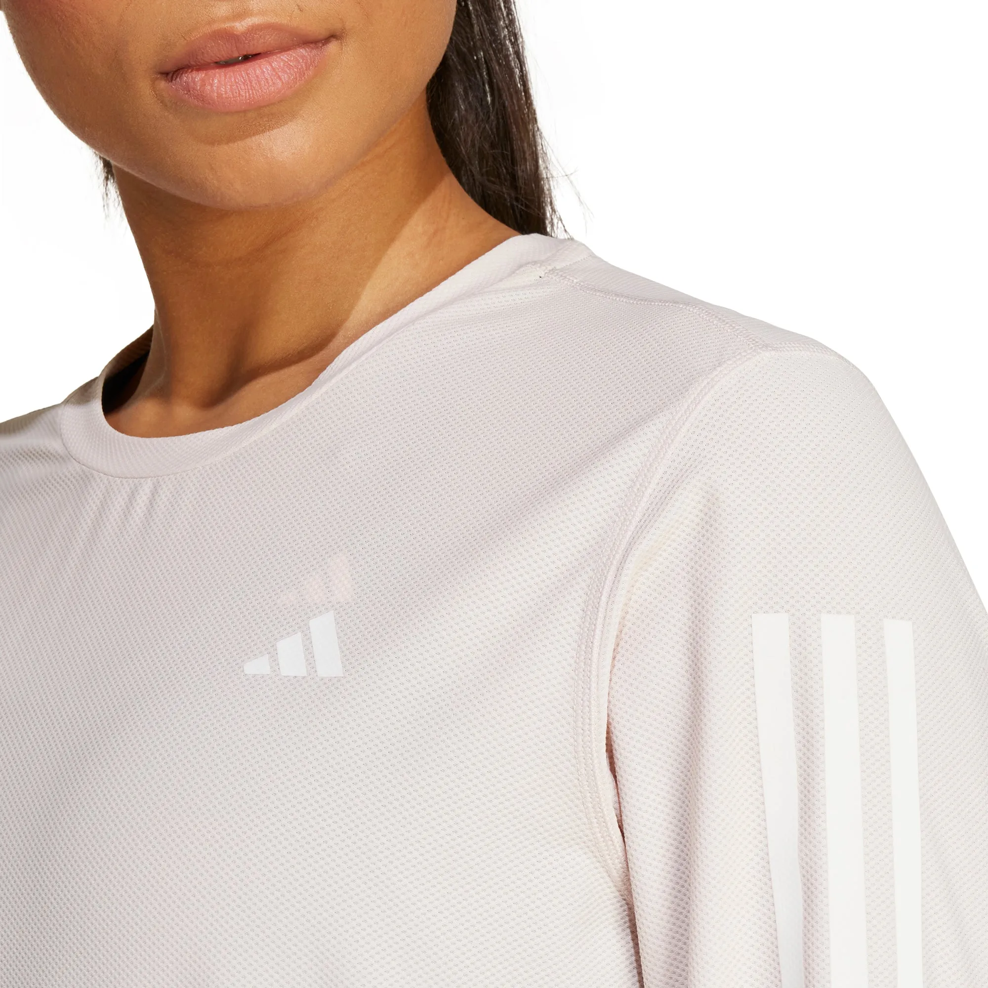 adidas Own The Run Long Sleeve Womens Running Top - Pink