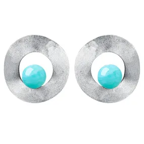 Amazonite Eyes - Stud Earrings