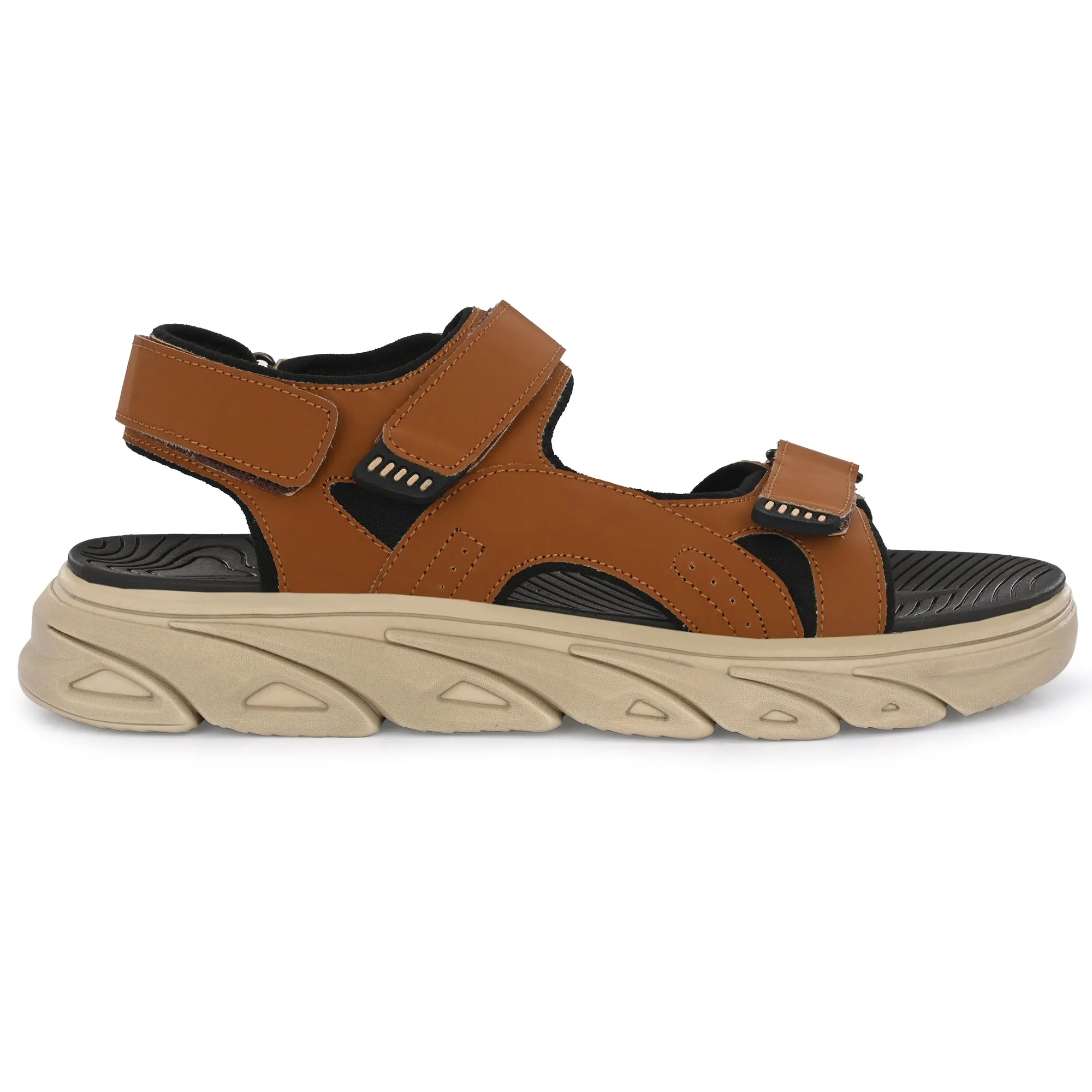 Attitudist Unisex Handcrafted Tan Sports Sandal