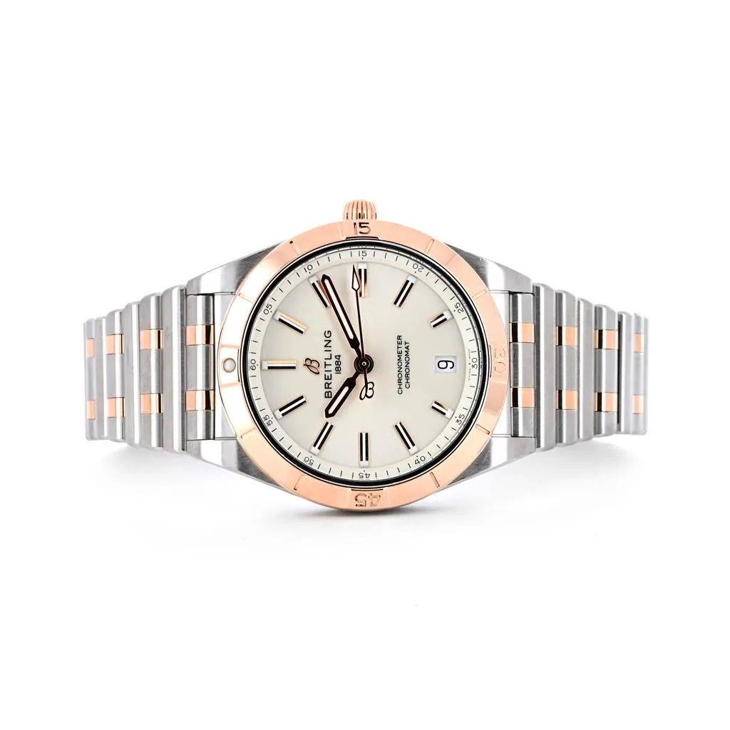 Breitling Chronomat Automatic 36, White Dial, Stainless Steel & Rose Gold - U1038010A1U1