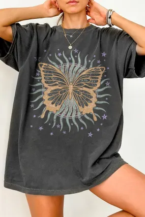 Butterfly Tee in Charcoal