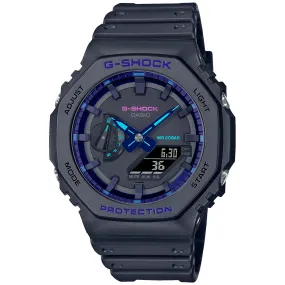 Casio G-Shock Black Carbon CasiOak Virtual World Blue Violet GA2100VB-1A