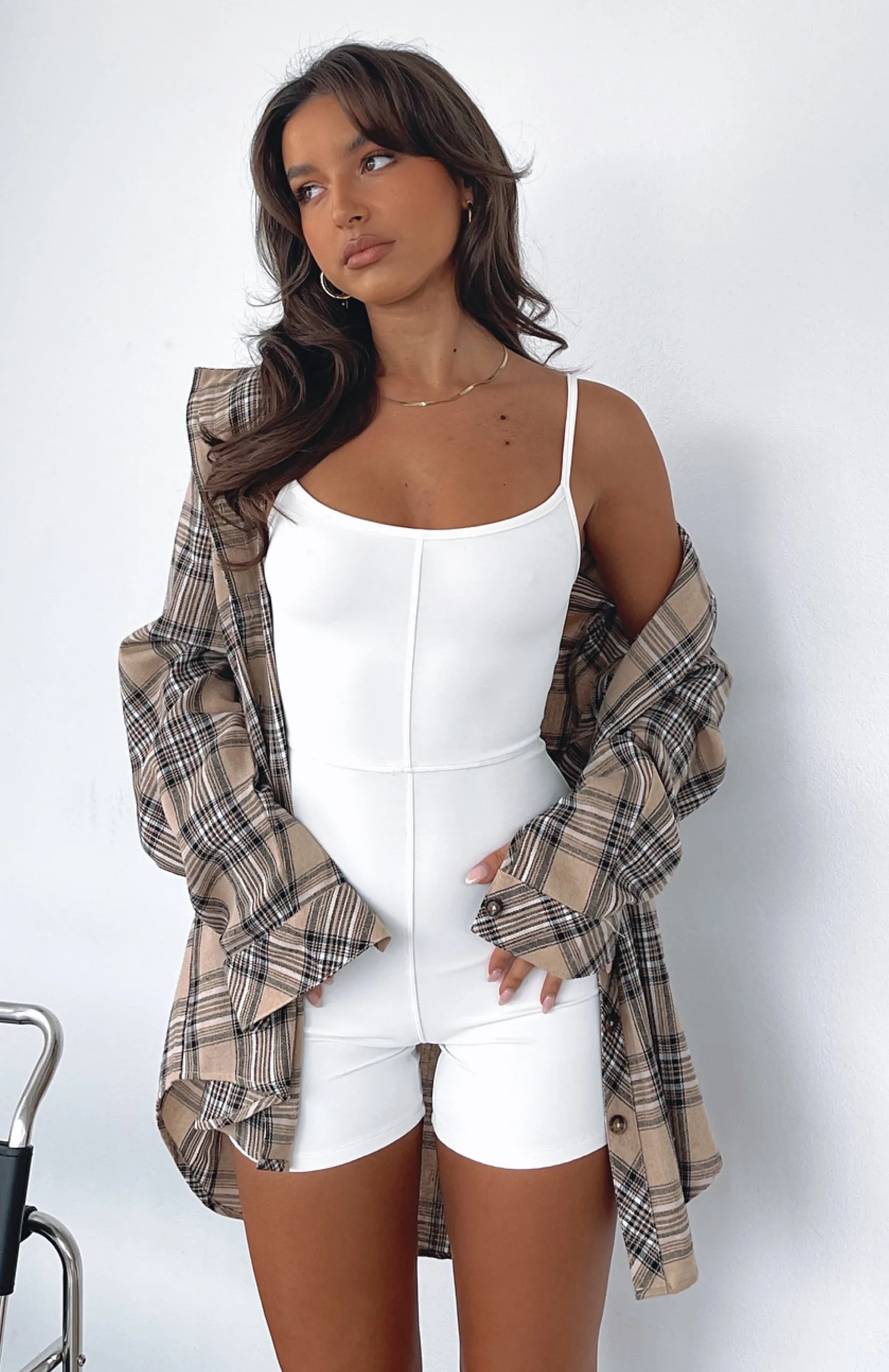 Clearly Into You Playsuit Off White