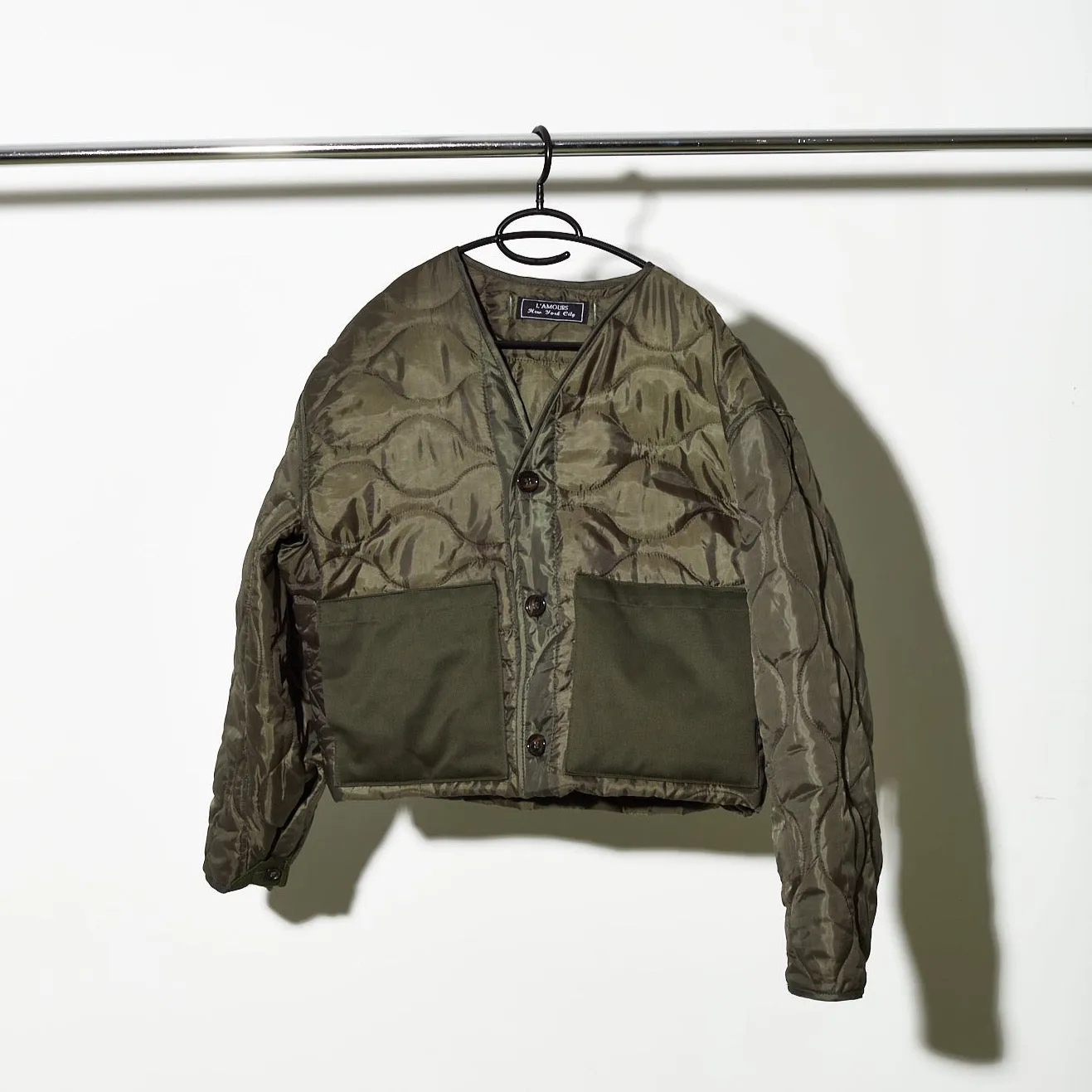 CROPPED QUILTED ARMY JACKET