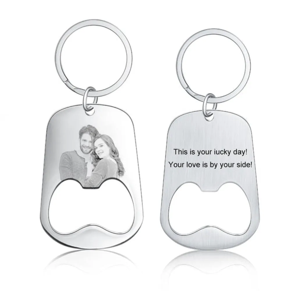 Customized Engraving Bottle Opener Keychains