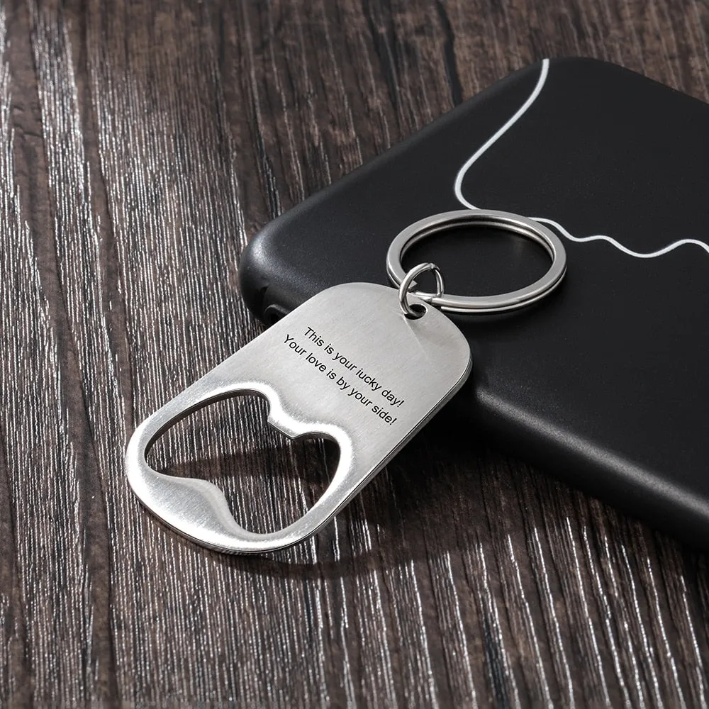 Customized Engraving Bottle Opener Keychains