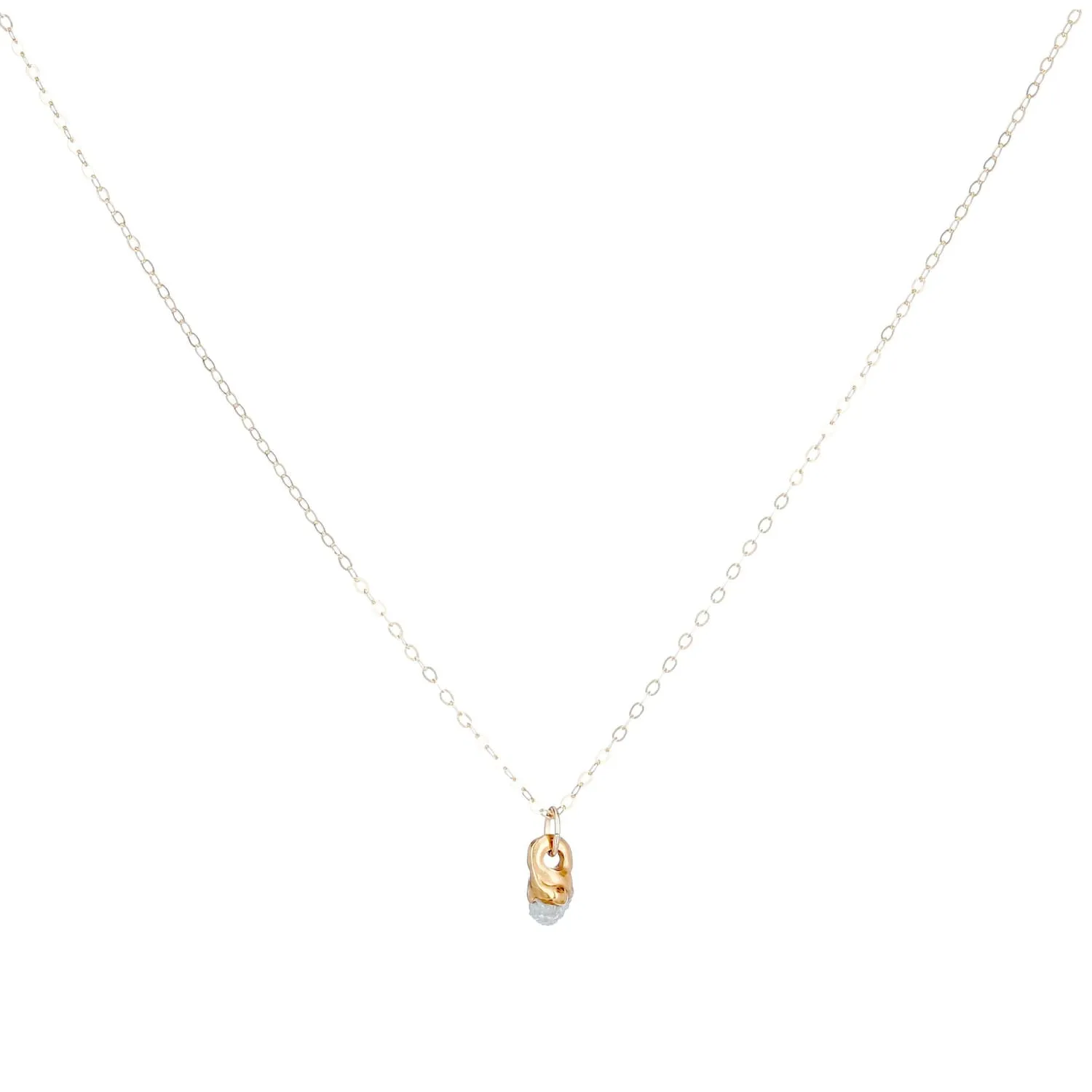 Dainty Raw Diamond Necklace