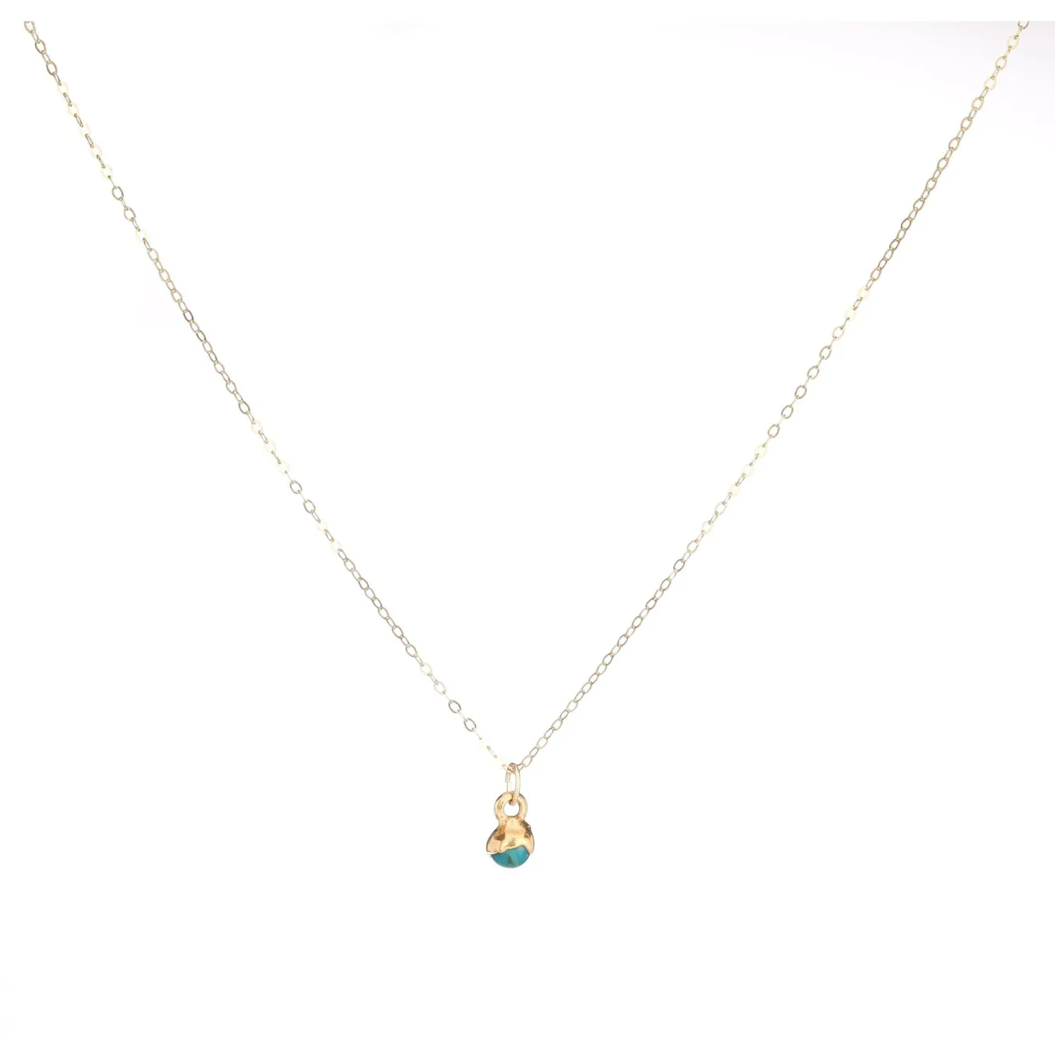 Dainty Raw Turquoise Necklace