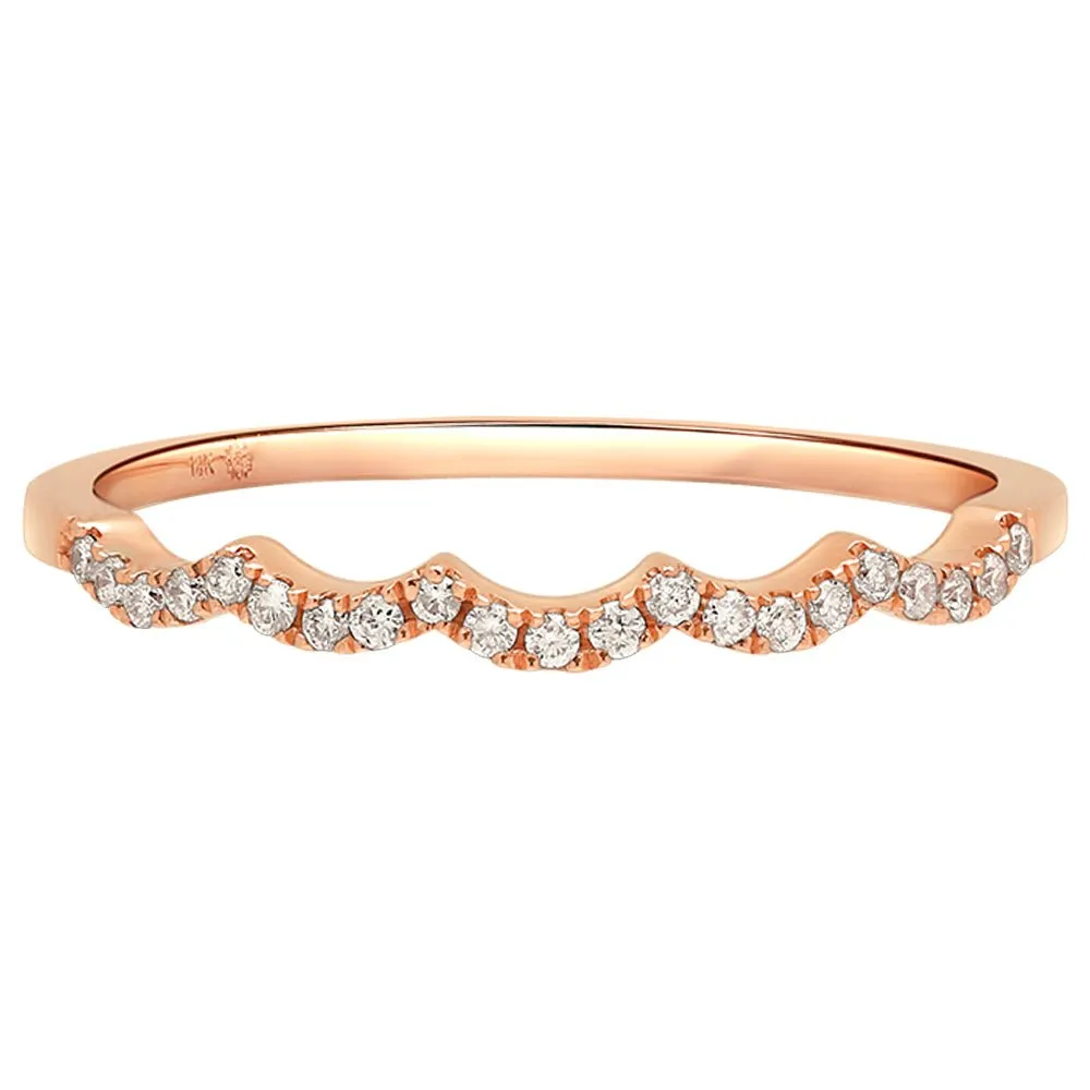 Diamond Scallop Eternity Band