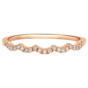 Diamond Scallop Eternity Band