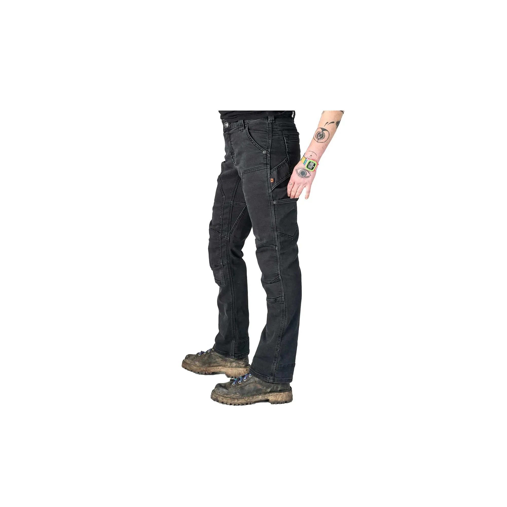 Dovetail Workwear Womens Britt Utility Black Thermal Denim