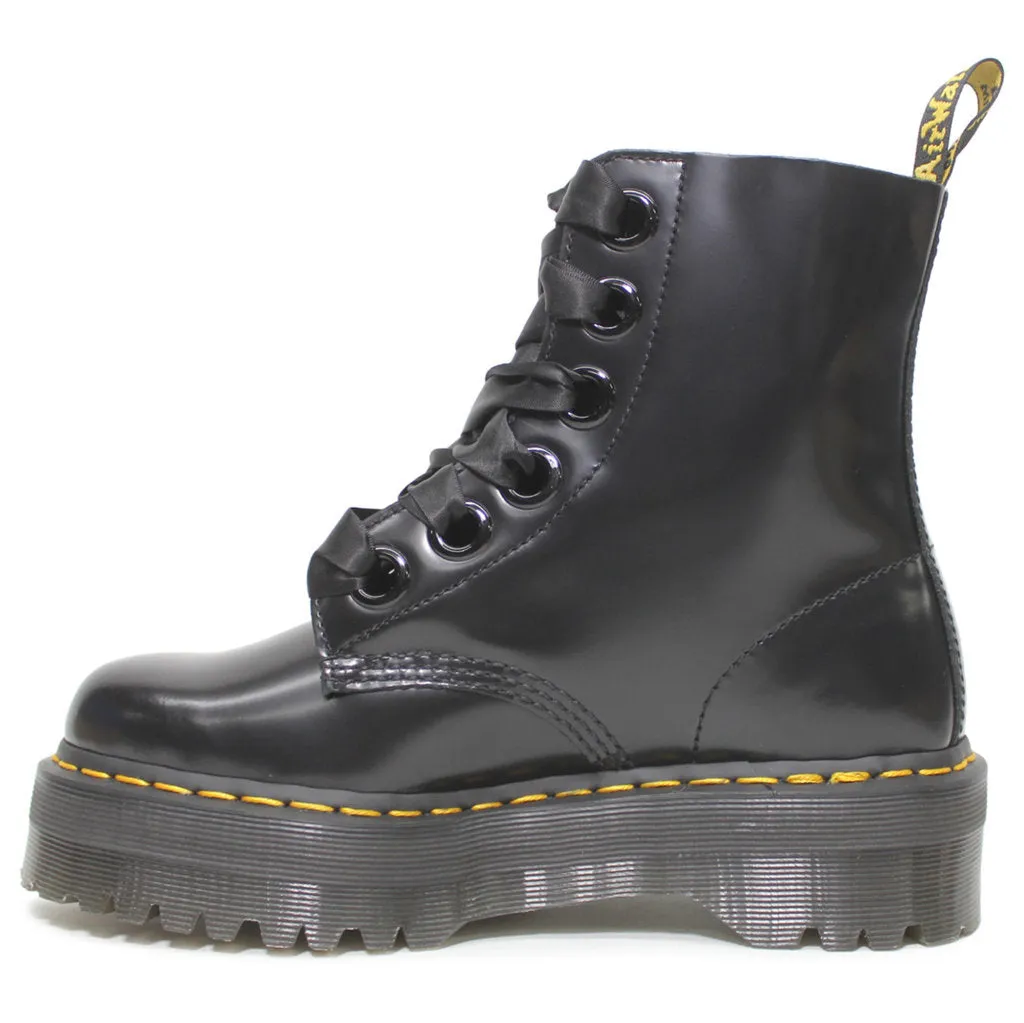 Dr. Martens Womens Boots Molly Casual Ankle Platform Leather - UK 6.5