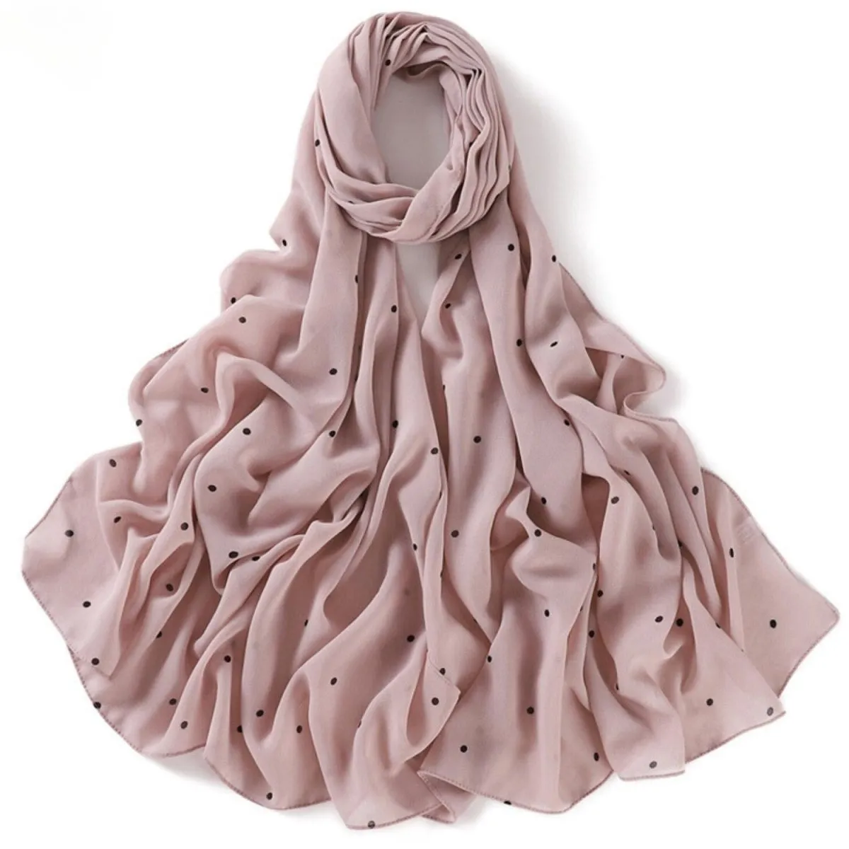 Dusty Pink Polkadot Hijab