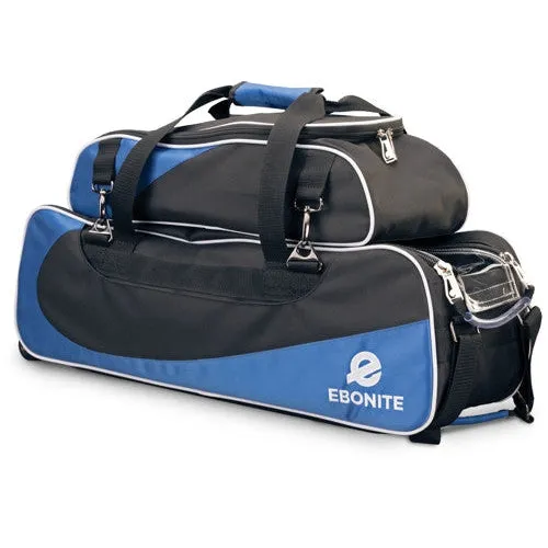 Ebonite Triple Tote Bowling Bag Blue