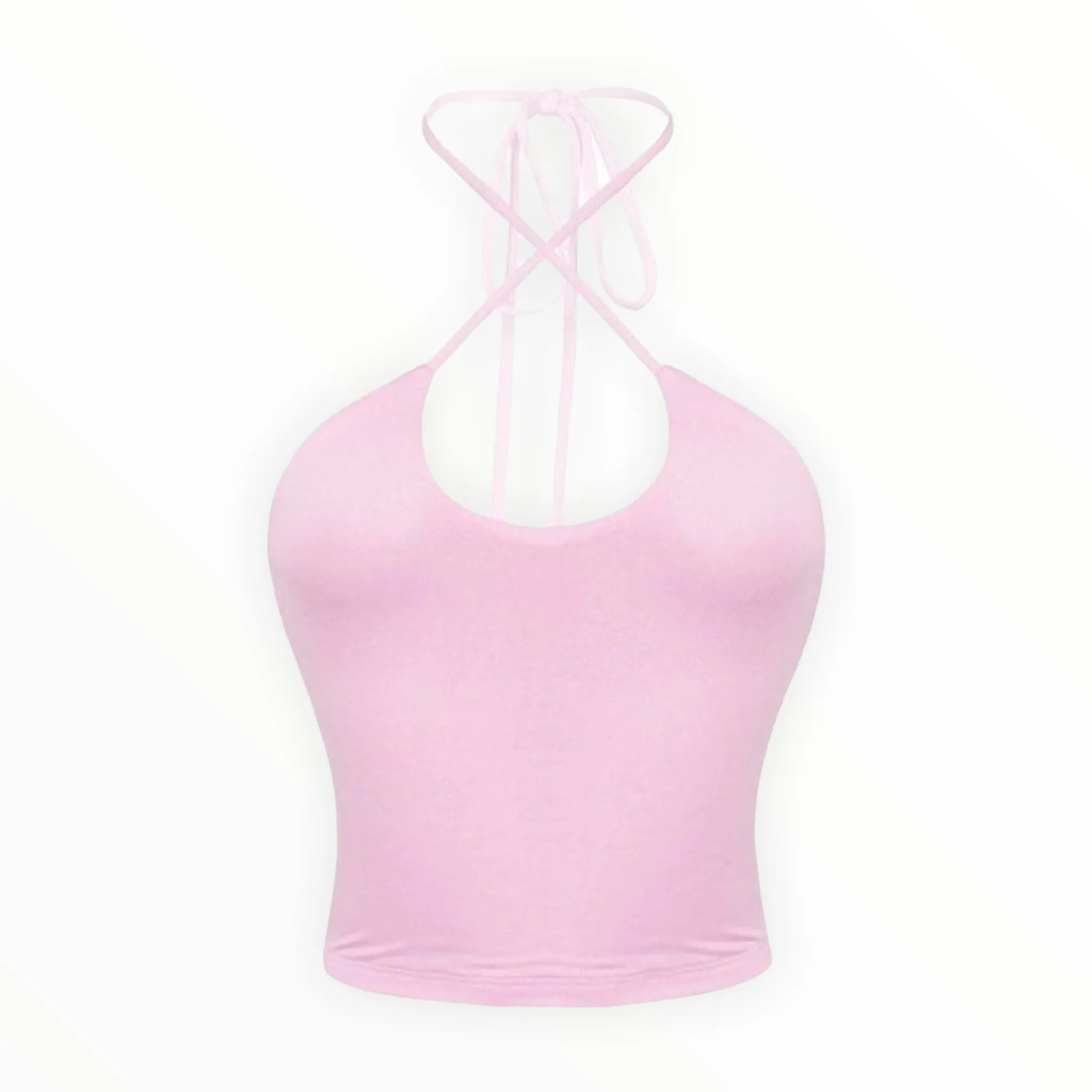 Eviie Light Pink Criss Cross Top