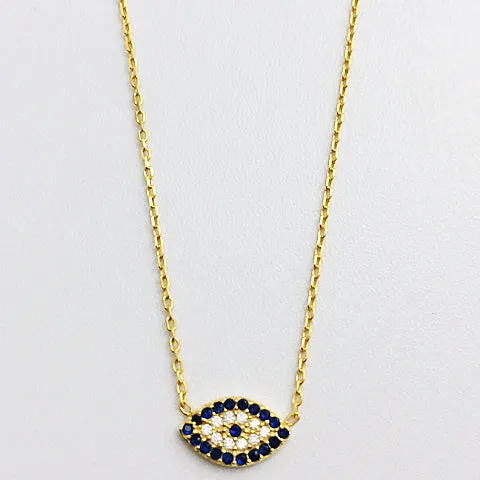 Eye Eye Swarovski Crystal Fine Chain Necklace