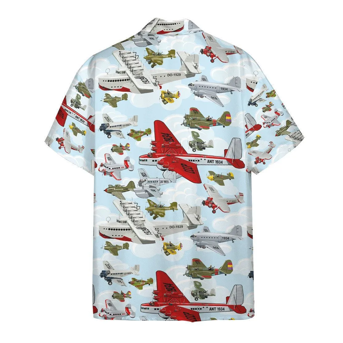 Gearhuman 3D Aircraft Pattern Hawaii Shirt