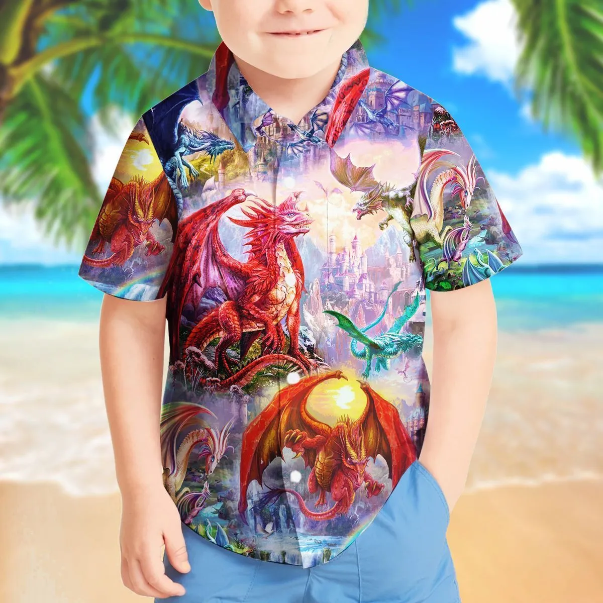 Gearhuman 3D Dragon Hawaii Shirt