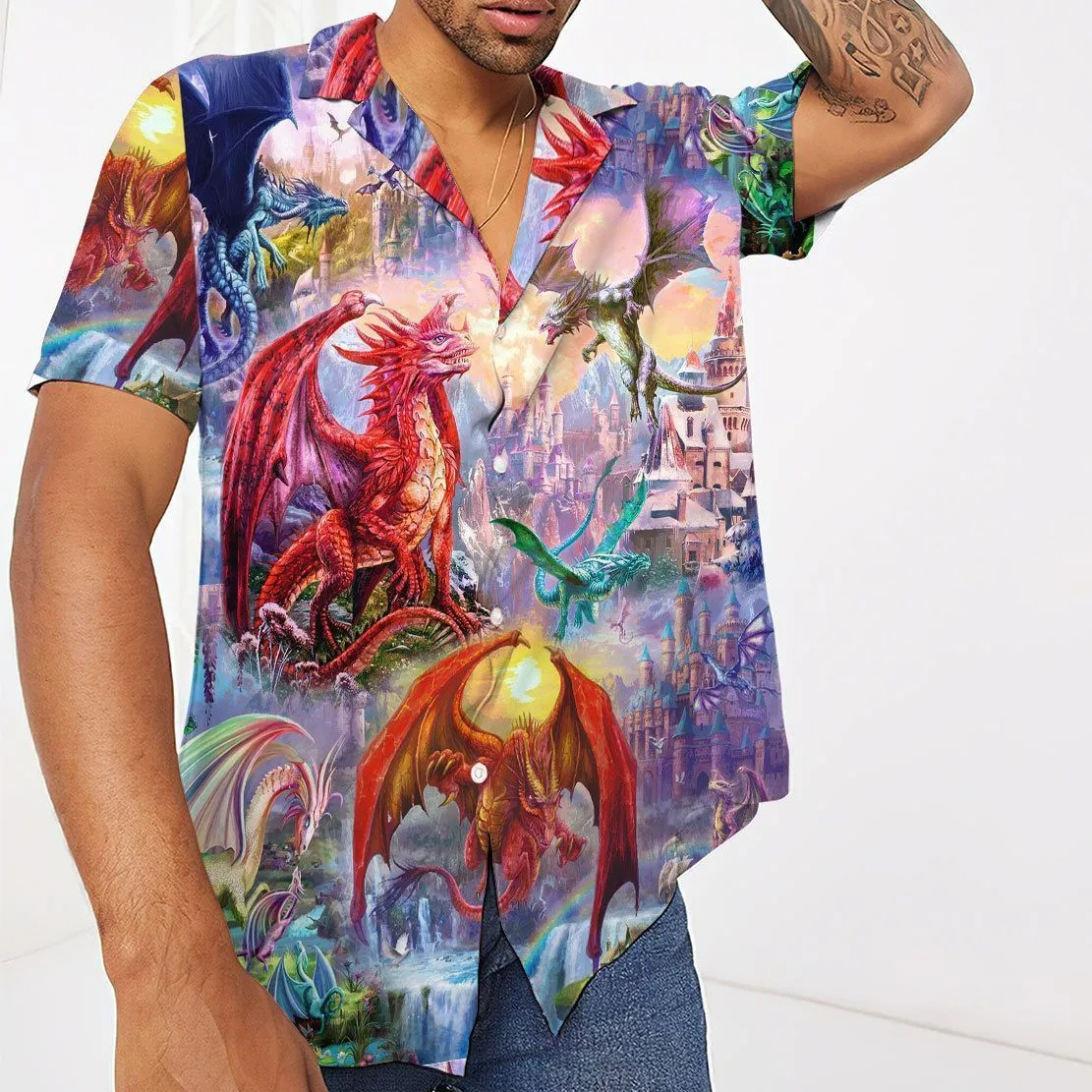 Gearhuman 3D Dragon Hawaii Shirt