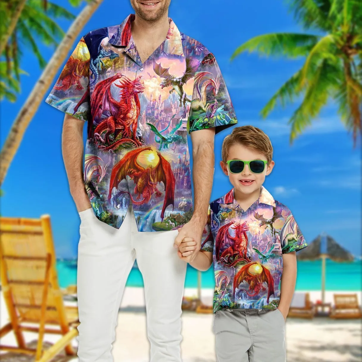 Gearhuman 3D Dragon Hawaii Shirt