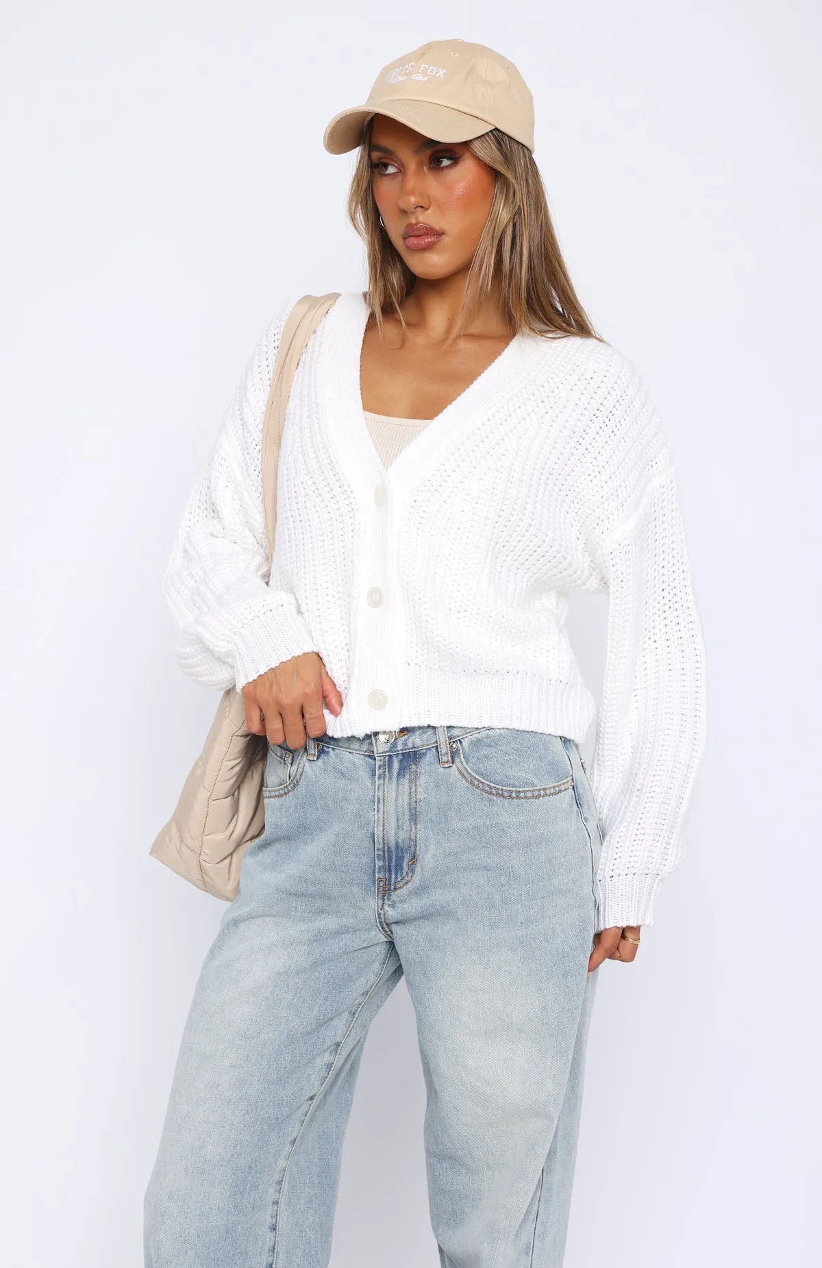 Golden Moments Knit Cardigan Off White