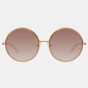 Gold/Pink/Brown Geranium Sunglasses