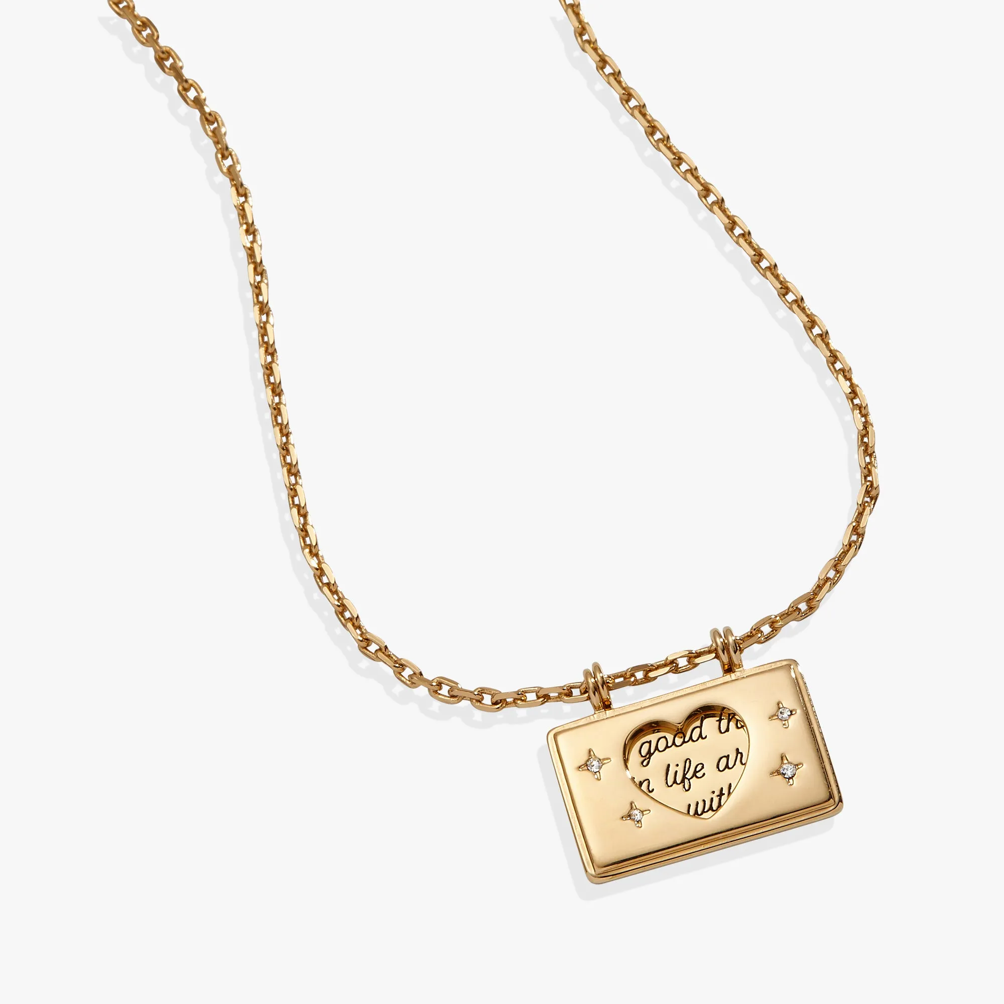 Hidden Message Heart Affirmation Necklace