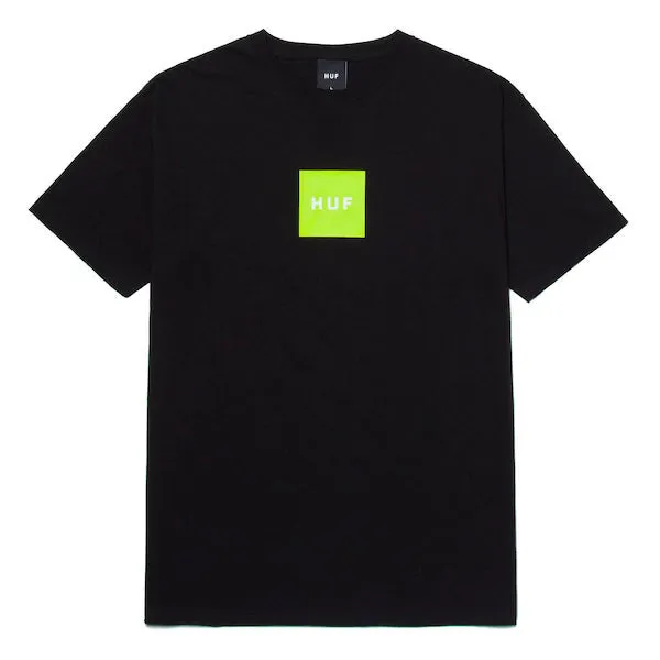 Huf Essentials Box Logo S/S T-Shirt - Black