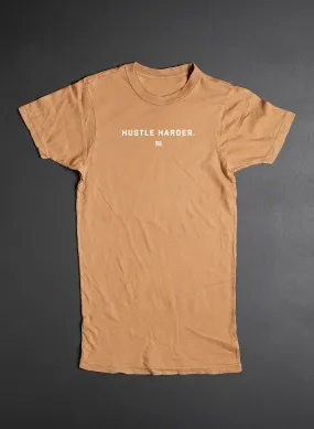 HUSTLE HARDER OVERSIZED TEE - CAMEL