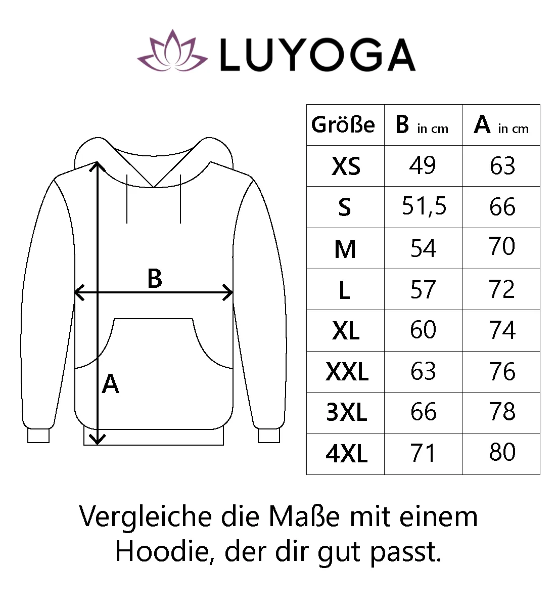 Ich liebe Yoga Bio Hoodie Unisex