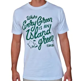 Island Green - OGA Unisex Graphic Tee - Haupia White