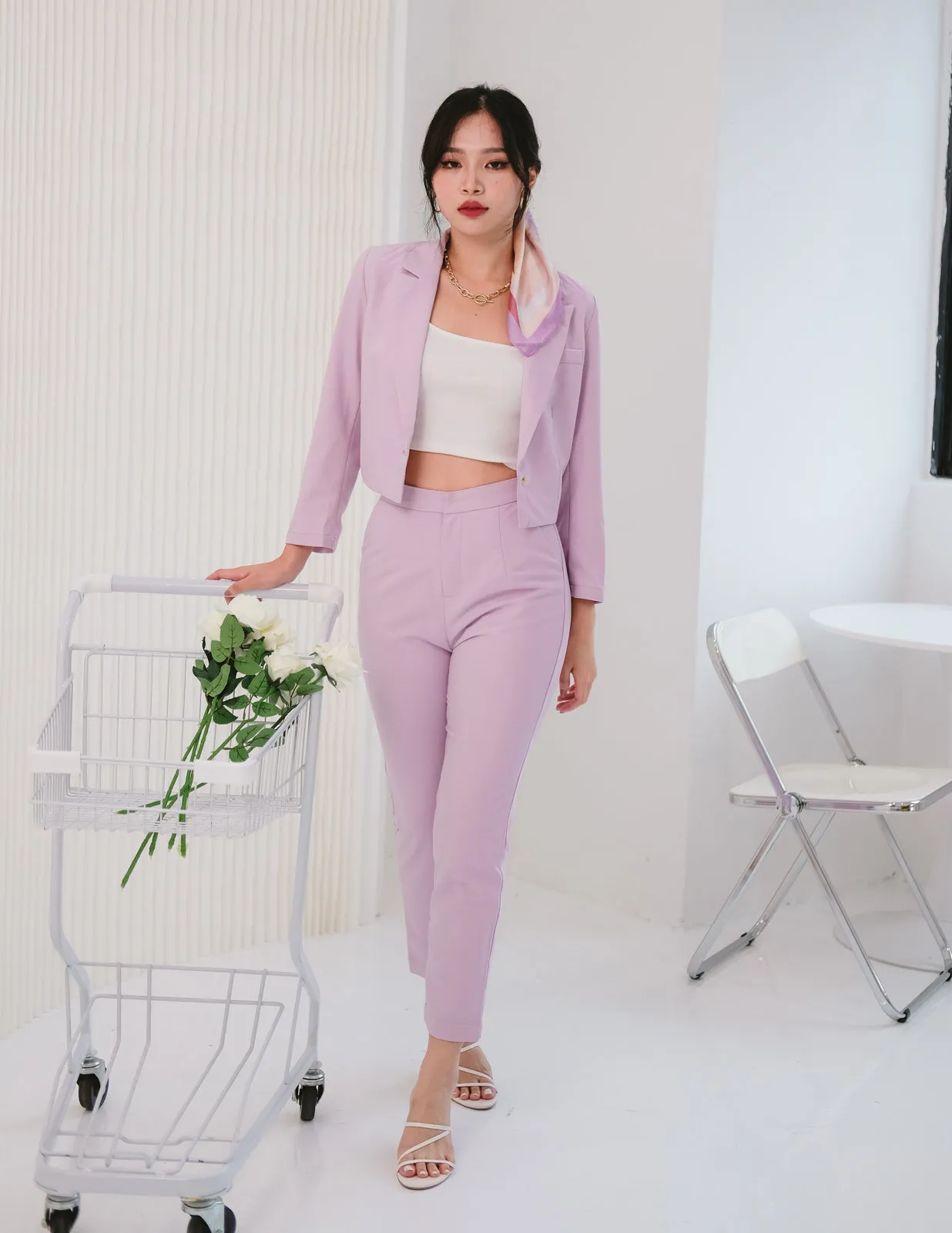 Kaci Pants in Lilac Pink