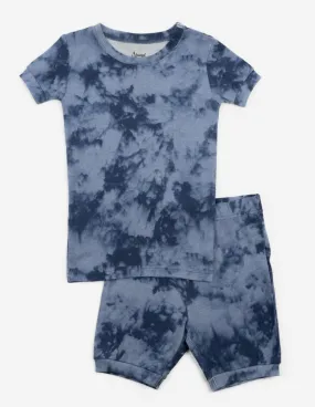 Kids Cotton Short Navy Mix Tie Dye Pajamas