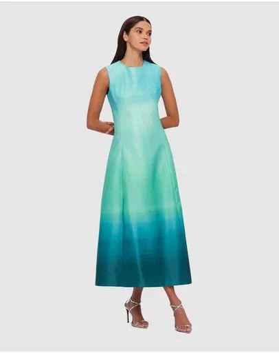 Leo Lin Cleo Sleeveless Midi - Ombre Aqua