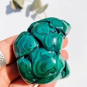 Lovely Green Natural Malachite Partially Polished Specimen ~ Heart Chakra Healing