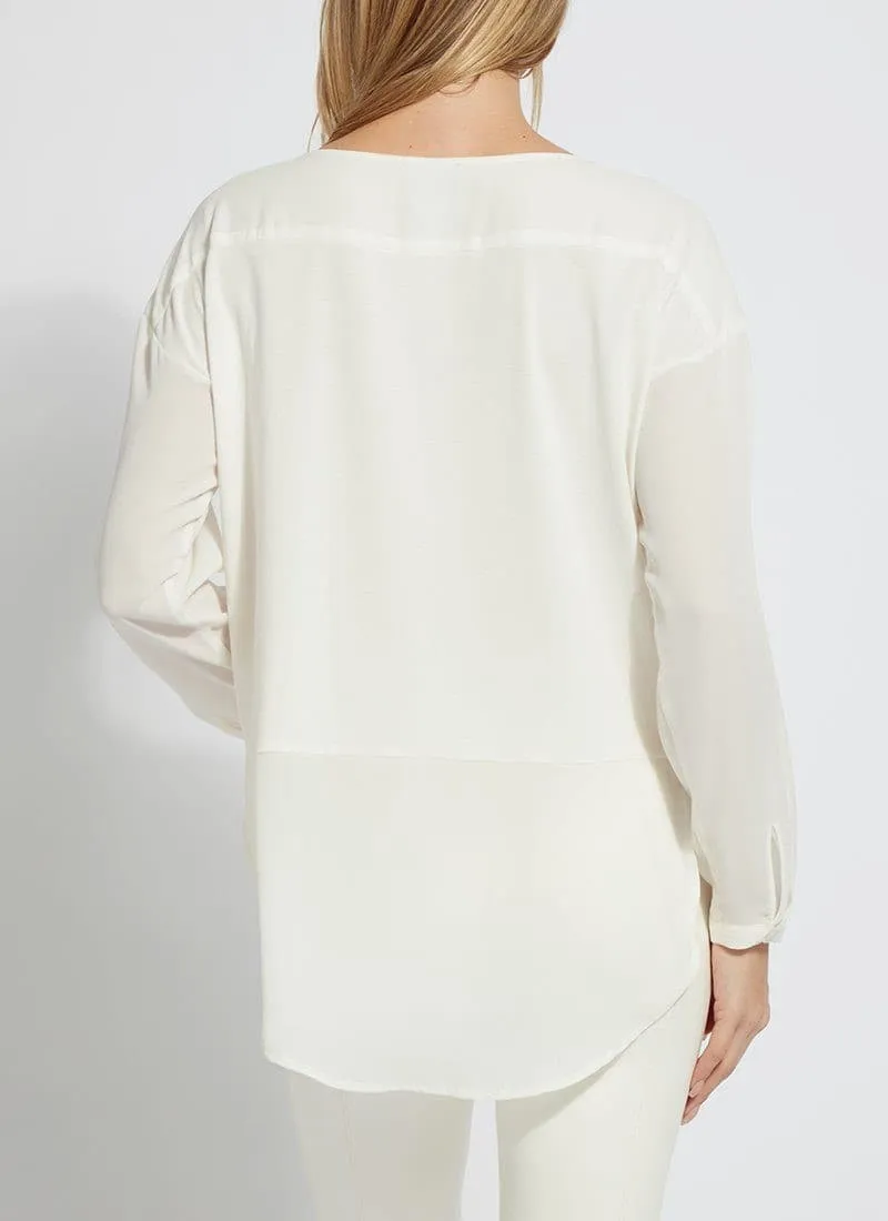 Lysse Wythe Mixed Media T-Shirt in Off White