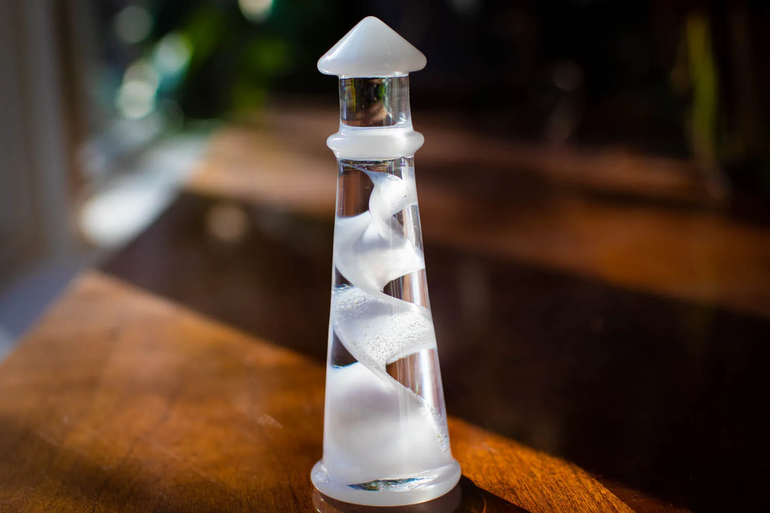 Memorial Glass Lighthouse with Cremation Ashes