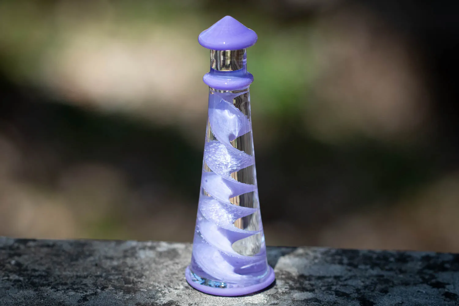 Memorial Glass Lighthouse with Cremation Ashes