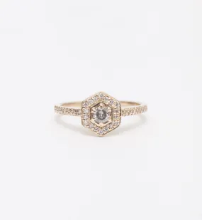 Mini Hex Engagement Ring