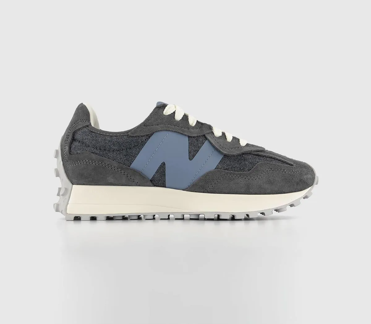 New Balance 327 Castlerock Grey White Trainers