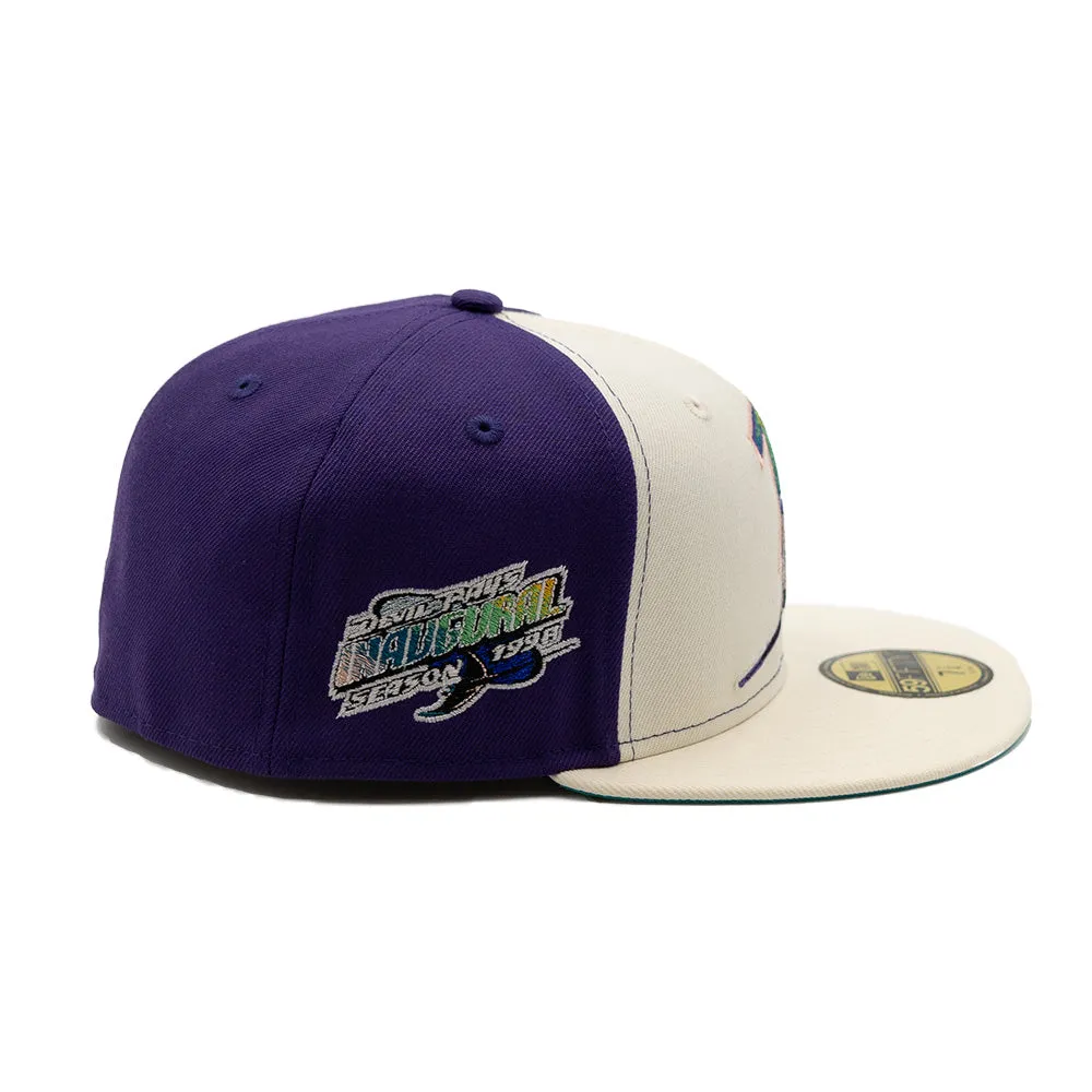 New Era Cap 59Fifty Tampa Bay Devil Rays Inaugural Side Patch Oversized Logo Pack FR Exclusive